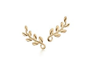 Tiffany Olive Leaf Climber Earrings