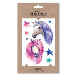 АКВАРЕЛЬНЫЕ ПЕРЕВОДНЫЕ ТАТУ WATERCOLOR (ЕДИНОРОГ) "UNICORNS"