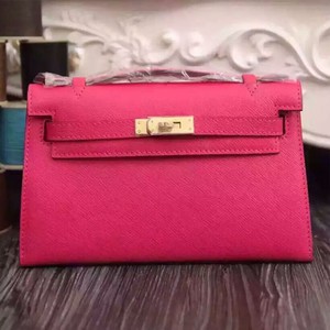 Hermes Kelly Bag 23cm Epsom Leather Gold hardware In Pink