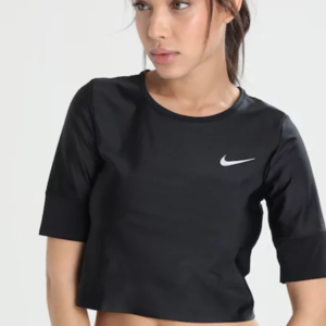 nike cropped running top