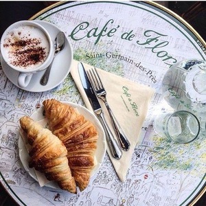 Croissant with coffee