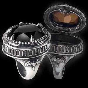 Alchemy Gothic R96a Black Hemlock Poison Ring