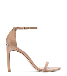 Stuart Weitzman Nudistsong Sandals 100 mm (beige nappa leather)