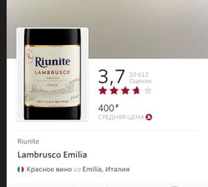 итальянское вино Fiorino d'Oro Lambrusco Rosso