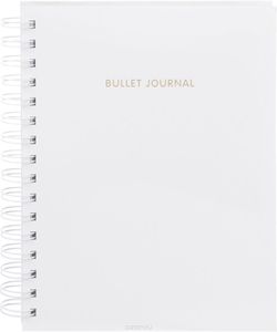 Bullet Journal. Блокнот в точку. Белый на спирали