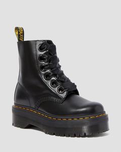 Dr Martens MOLLY LEATHER PLATFORM BOOTS