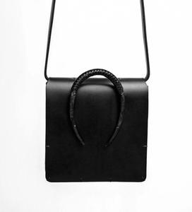 CURVED IRON SATCHEL BAG