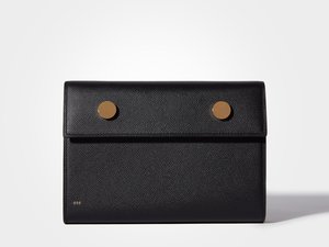 RSVP Clutch Black grained calf