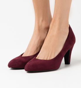 Dark Red Suede Pumps