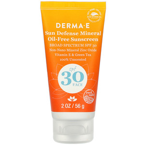 Derma E, Sun Defense Mineral Oil-Free Sunscreen, SPF 30