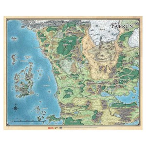 D&D: Sword Coast Adventurer's Guide Faerun Map