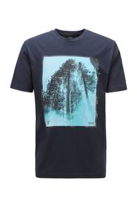 Boss Crew-neck T-shirt in cotton with mixed-print artwork Style TipOff 2 - 50421970