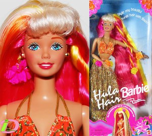 Hula Hair Barbie 1996