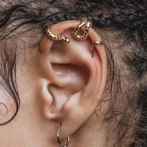 REGALROSE MINERVA. Snake Ear Wrap Cuff - Gold