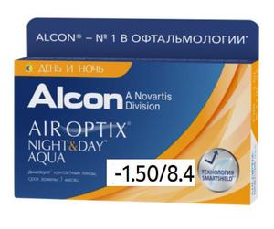 Линзы -1.50 / 8.4  AIR OPTIX Night & Day Aqua