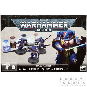 Space Marines Assault Intercessors and Paint Set