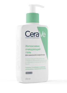 CeraVe Гель очищающий для нормальной и жирной кожи лица и тела