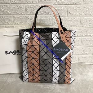 Issey Miyake Prism Stripe Tote Bag Brown