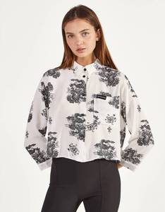 oriental print blouse