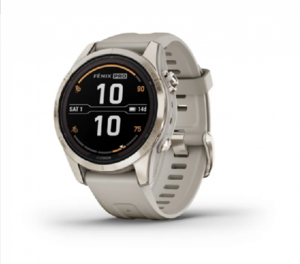 Fenix 7S Pro – Sapphire Solar Edition Soft Gold with Light Sand Band