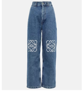 LOEWE Anagram high-rise wide-leg jeans