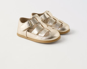 Metallic sandals