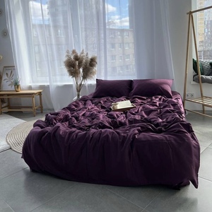 plum bed linen