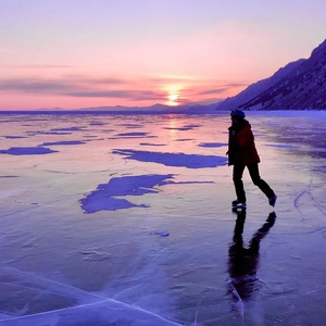 Sunset Ice Skating