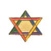 Rainbow Jewish Star Pin