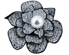 Kenneth Jay Lane - Crystal Flower With Pearl Pin