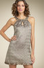 BCBG Max Azria Metallic Jacquard Shift Dress