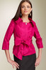 Teri Jon Portrait Collar Taffeta Jacket