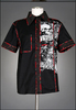 Gothic Punk Skull Printing Plaid Selvage Shirt