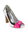 'Colorful Talk' Pump (white/black/pink)