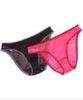 set of 2- plum and fuchsia mesh low rise bikinis