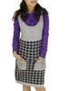 Houndstooth Knitted Jumper Dress