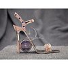 Miniature Clock Mini Silver High Heel Shoe