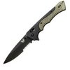 Benchmade BM615SBK Mini-Rukus, Black & OD Green G-10 Handle, Black Blade, Combo