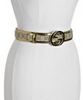 gold GG plus leather detail belt