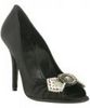 black satin 'Casati' peep toe pumps