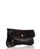 dark brown leather 'Luca' clutch