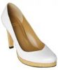 chalk patent 'Dais' platform pumps