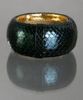 dark teal python large bangle