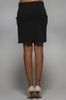 French Terry Pocket Pencil Skirt in Black