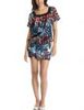 Silk Blouson Printed Dress