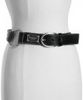 Michael Michael Kors black leather logo plaque belt