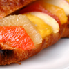 Croissant with fruits