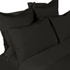 Black/cream basic bed linen