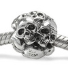 European Silver Bead SKULL fit Pandora