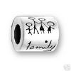 BEAD FITS PANDORA  STERLING SILVER FAMILY MESSAGE